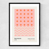 Pink Bauhaus Narrow Black Frame