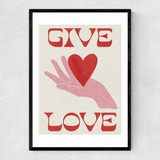 Give Love Narrow Black Frame