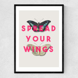 Spread Your Wings Narrow Black Frame