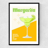 Margarita Cocktail Narrow Black Frame