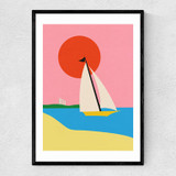 Baltic Sea Narrow Black Frame