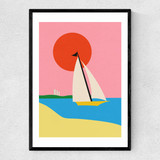 Baltic Sea Narrow Black Frame