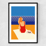 Still Summer Narrow Black Frame
