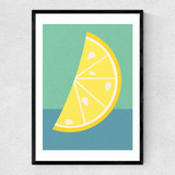 Lemon Slice Narrow Black Frame