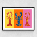 Lobster Langoustines Love Narrow Black Frame
