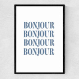 Bonjour by Fan Club Narrow Black Frame