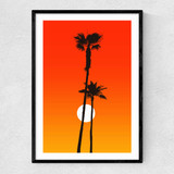 Paradiso (Orange) Narrow Black Frame