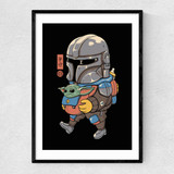 Galactic Baby Sitter Narrow Black Frame