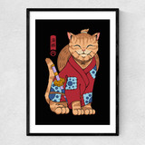 Pirate Meowster Narrow Black Frame