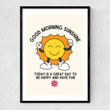 Good Morning Sunshine Narrow Black Frame