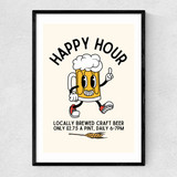 Happy Hour Craft Beer Narrow Black Frame