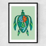 Sea Turtle Narrow Black Frame