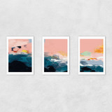 Abstract Landscape Triptych Unframed Print