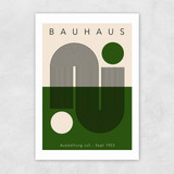 Green Geometric Bauhaus Unframed Print