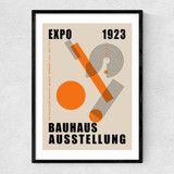 Orange Bauhaus Narrow Black Frame