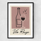 Vin Rouge Narrow Black Frame