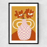 Checkered Retro Flower Pot