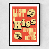 Kiss by HollieGraphik Narrow Black Frame