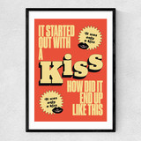 Kiss by HollieGraphik Narrow Black Frame