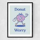 Donut Worry Narrow Black Frame