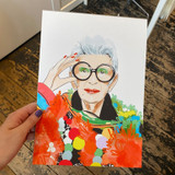 Iris Apfel by Olivia Axson Unframed Print