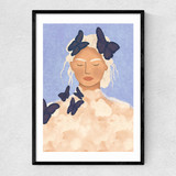 Madame Papillon Narrow Black Frame