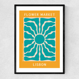 Lisbon Flower Market Narrow Black Frame