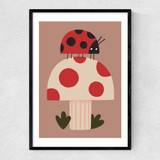 Ladybird And Mushroom