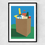 Weekly Grocery Haul Narrow Black Frame