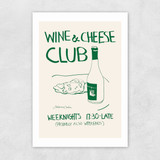 Wine Cheese Unframed Print