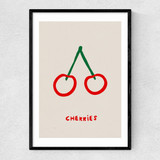Cherries by SimplyExtraJordanary Narrow Black Frame
