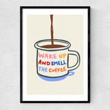 Smell Coffee Narrow Black Frame