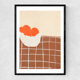 Oranges by Lucy Muss Narrow Black Frame