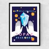 Topaz Narrow Black Frame