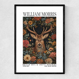 William Morris Stag Narrow Black Frame