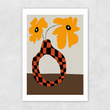Modern Pottery and Flower Unframed Print