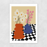 Two Blooming Pottery Unframed Print