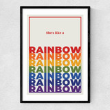 Rainbow by The Melomaniac Narrow Black Frame