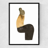 Sitting Woman XV Narrow Black Frame