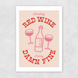 Red Wine Unframed Print