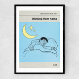 Working From Home Narrow Black Frame