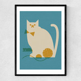 Cat and Mouse Narrow Black Frame