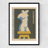 Figure Matchbox Label Narrow Black Frame