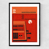 Mid-Century Typewriter Matchbox Narrow Black Frame