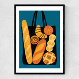Bakery Bag Narrow Black Frame