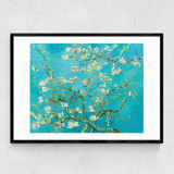 Almond Blossom by Vincent Van Gogh Narrow Black Frame