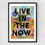 Live In The Now Narrow Black Frame