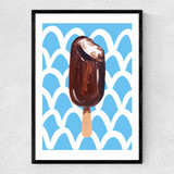 Magnum on Blue Wavey Narrow Black Frame