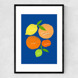 Citrus Blue Narrow Black Frame