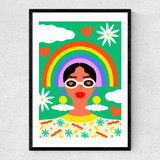 Rainbow by Ana Jaks Narrow Black Frame